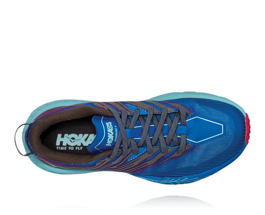 Hoka Australia One One Speedgoat 4 - Womens Trail Shoes Blue - JOTGP-9628